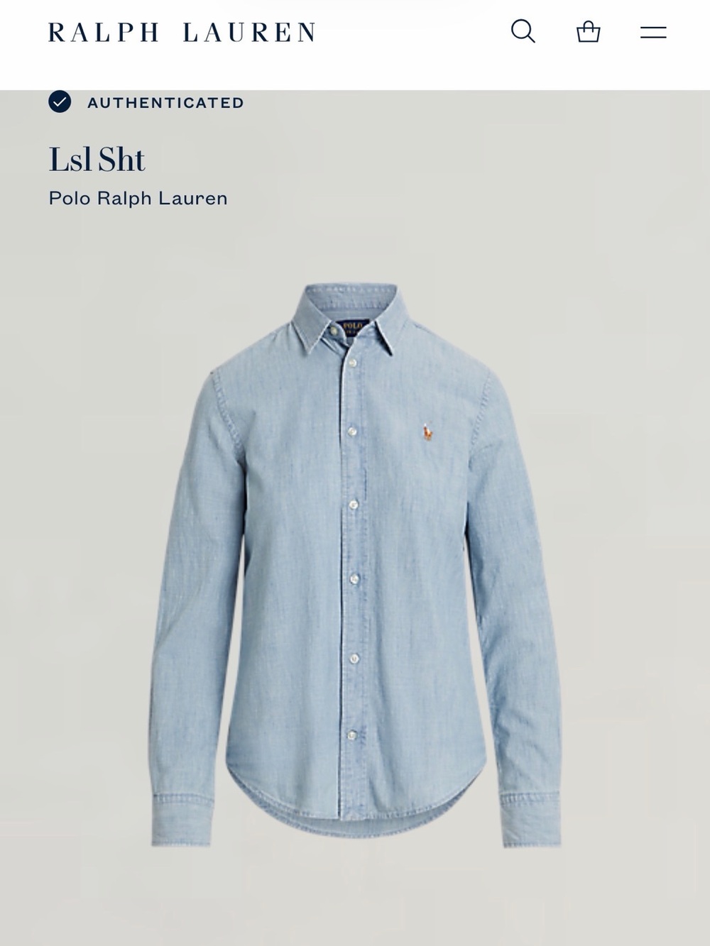 NWT Polo by Ralph Lauren Light Blue Button-Down Oxford Shirt